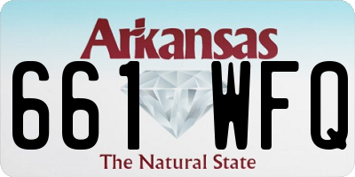 AR license plate 661WFQ
