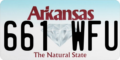 AR license plate 661WFU