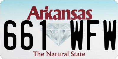 AR license plate 661WFW