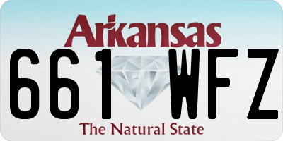 AR license plate 661WFZ