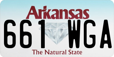 AR license plate 661WGA