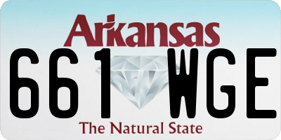 AR license plate 661WGE