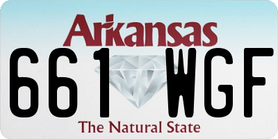 AR license plate 661WGF