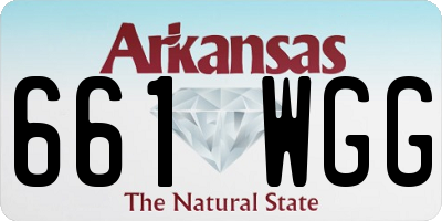 AR license plate 661WGG