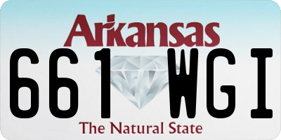 AR license plate 661WGI