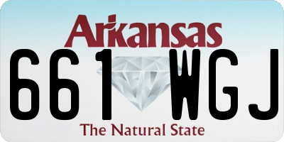 AR license plate 661WGJ