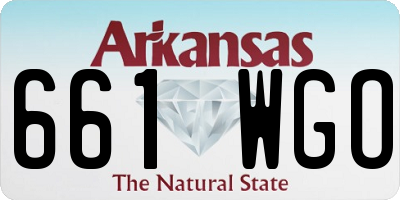 AR license plate 661WGO