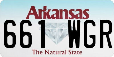 AR license plate 661WGR
