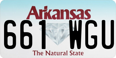 AR license plate 661WGU