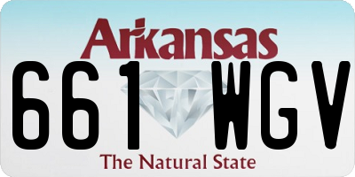 AR license plate 661WGV