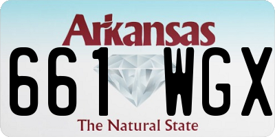 AR license plate 661WGX