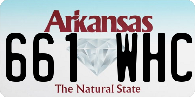 AR license plate 661WHC