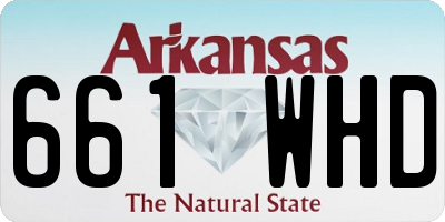 AR license plate 661WHD