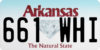 AR license plate 661WHI