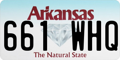 AR license plate 661WHQ