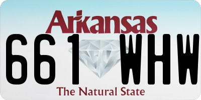 AR license plate 661WHW