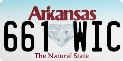 AR license plate 661WIC