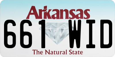 AR license plate 661WID
