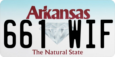 AR license plate 661WIF