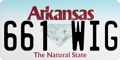 AR license plate 661WIG