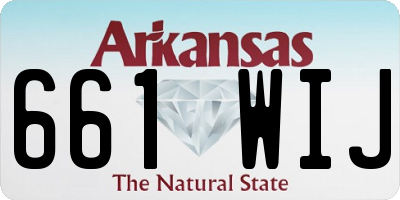 AR license plate 661WIJ
