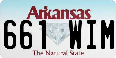 AR license plate 661WIM