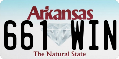 AR license plate 661WIN