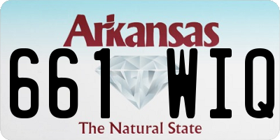 AR license plate 661WIQ