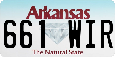AR license plate 661WIR