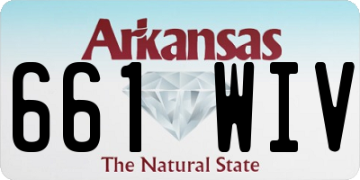 AR license plate 661WIV