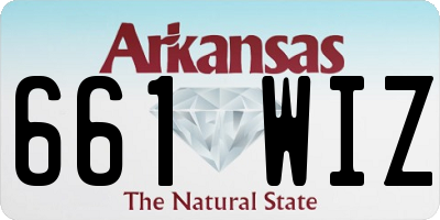 AR license plate 661WIZ