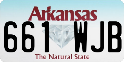 AR license plate 661WJB