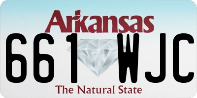 AR license plate 661WJC