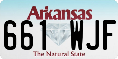 AR license plate 661WJF