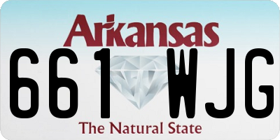 AR license plate 661WJG