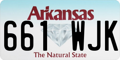 AR license plate 661WJK