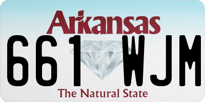 AR license plate 661WJM