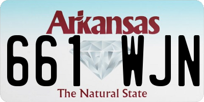 AR license plate 661WJN