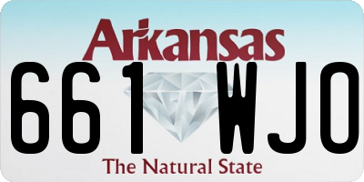 AR license plate 661WJO