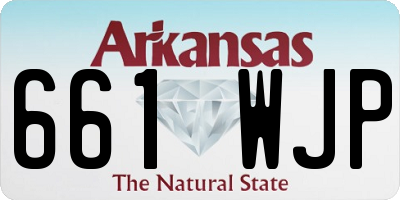 AR license plate 661WJP