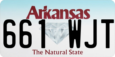 AR license plate 661WJT