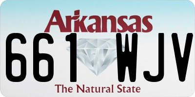 AR license plate 661WJV