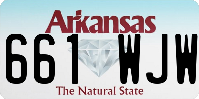 AR license plate 661WJW
