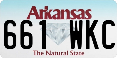 AR license plate 661WKC