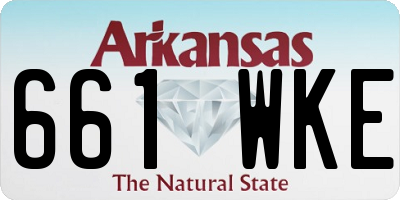 AR license plate 661WKE