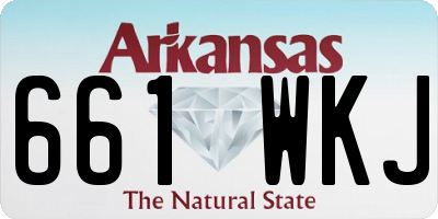 AR license plate 661WKJ