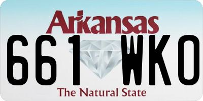 AR license plate 661WKO