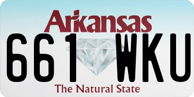 AR license plate 661WKU