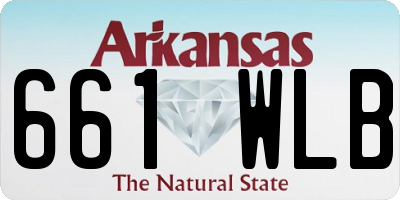 AR license plate 661WLB
