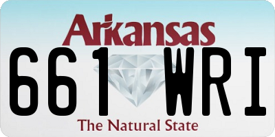 AR license plate 661WRI